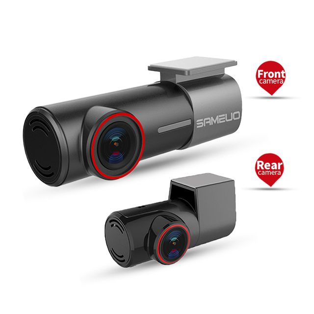HP1080P Dual Lens Car Dash Cam with Night Vision WiFi App 5" Screen WDR 1 Year Warranty Optional GPS G-Sensor