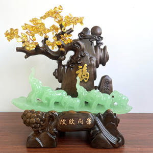 Elefante que Atrae la Fortuna, Adornos Decorativos para Sala de Estar, Oficina, Caja Registradora, Regalos para <span class=keywords><strong>Personas</strong></span>, Artesanías de Resina - Product Image 4