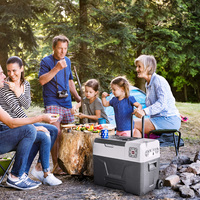 Réfrigérateur-congélateur mobile de camping Alpicool CX30 27,8 L avec batterie intégrée, compresseur LG en option, réfrigérateur portable pour voiture 12 V avec roues