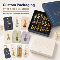 Ensemble de mini-breloques mignonnes en alliage pour sac, pendentifs cerise, cœur, lune, arc-en-ciel, étoile, plaqué or, accessoires pour femmes, vente en gros OEM