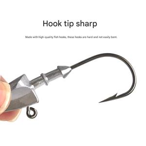 <span class=keywords><strong>Hameçons</strong></span> de pêche Weedless Jig Head à tête de poisson naturelle, à ardillon et à pointe relevée, 3.5g 5g 7g 10g 14g 20g 28g 35g - Product Image 4