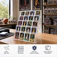 Présentoir à cartes en acrylique transparent moderne personnalisé, étagère de rangement à 5 niveaux pour cartes à collectionner, cartes sportives, objets de collection, OEM ODM