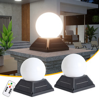 Vente directe d'usine, lampe solaire de jardin LED ronde, détection automatique de la lumière, étanche, lampe solaire de jardin extérieure, panneau solaire LED, lampe de pilier
