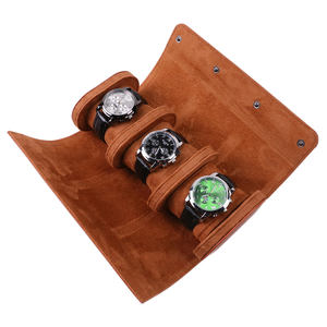<span class=keywords><strong>Estuche</strong></span> de Lujo Protector de Cuero PU con 3 Ranuras para <span class=keywords><strong>Relojes</strong></span>, Rollo Organizador de Viaje para <span class=keywords><strong>Relojes</strong></span> de Pulsera para Hombre y Mujer - Product Image 3