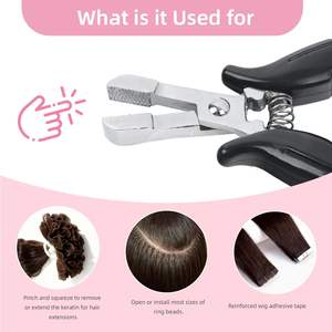 Pinzas para Extensiones de Cabello Metálicas Obexa OBP-93822 de 5.5 Pulgadas con Mango Ergonómico Antideslizante para Instalar y Retirar Microperlas - Product Image 5