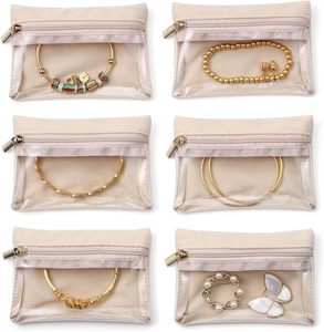 Colorful PU Leather Luxury Zipper Lightweight Handmade Jewelry <b>Box</b> Organizer Portable Travel Case for Rings Pendants <b>Earrings</b> - Product Image 4