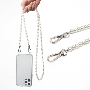 Trường Hợp Điện Thoại ABS Giả Ngọc Trai Tùy Chỉnh Đính Cườm Điện Thoại Chéo Cơ Thể Cổ Tay Thiết Kế Điện Thoại Di Động Dây Đeo Vòng Cổ Dây Đeo Điện Thoại - Product Image 4
