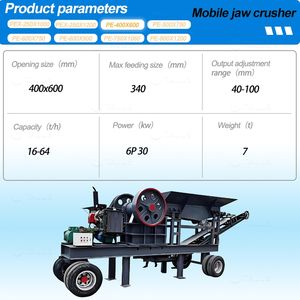Frantoio a Mascelle Mobile Diesel Pe400x600 di Alta Qualità per Frantumazione di Roccia e <span class=keywords><strong>Materiali</strong></span> Granitici - Product Image 2