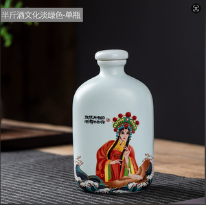 Tùy Chỉnh Khác Nhau Gốm Rượu Vang Chai Từ Các Nhà Sản Xuất Bán Trực Tiếp In Logo Công Ty Trên Sứ Rượu Vang Đỏ Chai - Product Image 2