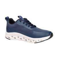 Baskets pour hommes Keys K-12560 bleues, talon de 3 cm, en toile respirante, à lacets, style sportif et tendance