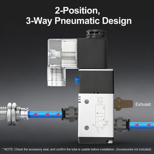Válvula Solenoide de 4 Estaciones Baomain, Colector de Válvulas Neumáticas de 3 Vías y 2 Posiciones, 12V CC, Puerto de 1/4 PT, Construcción Metálica - Product Image 5