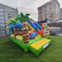 16.4ft nouveau saut gonflable gonflable toboggan dessin animé Jungle monde forêt dinosaure parc à thème sautant