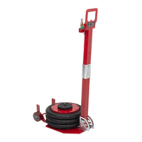 Cric pneumatique pliable 3 tonnes avec poignée, structure compacte pour service de pneus en garage