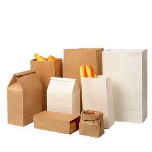 Không Thấm Mỡ Có Thể Tái Chế Kraft Giấy Túi Bánh Mì Cho Thực Phẩm Công Nghiệp Tùy Chỉnh In Offset Bề Mặt Cho Bánh Pizza Sushi Bánh Thạch - Product Image 1