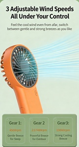 Hot Selling Handheld Fan USB Foldable Fan Portable Mini Student Desktop <b>Cooling</b> Fan with Carabiner Custom - Product Image 2