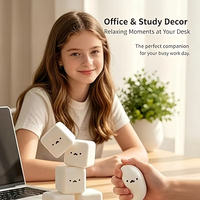 Peluches Tofu Douces, Cadeaux Anti-Stress en Forme de Cube Blanc, Jouets Squishy en Pâte pour Soulager l'Anxiété et Apaiser l'Esprit