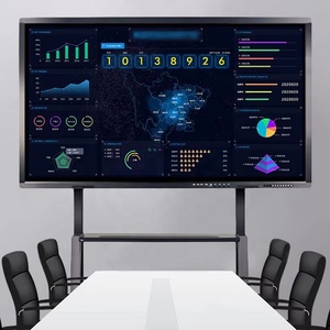 Pizarra digital de pantalla plana interactiva multitáctil LCD móvil de 70 pulgadas personalizada, tablero inteligente con pantalla táctil - Product Image 1