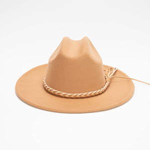 Chapeau Fedora en feutre à large bord de luxe 2025 avec pompon pour femmes et hommes – Chapeaux Jazz classiques en gros pour toutes les saisons - Product Image 2