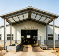 Prix direct usine, faible coût, bâtiment moderne préfabriqué en structure acier pour élevage de moutons, chèvres, ferme laitière et hangar pour vaches laitières