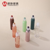 Flacon Roll-on pour Huiles Essentielles en Verre Transparent avec Couvercles en Plastique et Bille Roll-on en Pierre Précieuse Naturelle