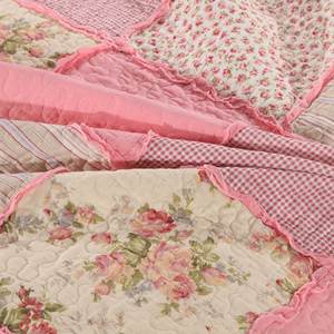 Juego de <span class=keywords><strong>Ropa</strong></span> de Cama Rosa de 3 Piezas, Reversible, 100% Algodón, Bordado, con Diseño Floral Vintage - Product Image 3