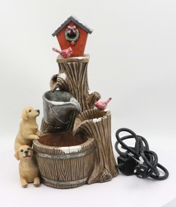 น้ำพุตั้งโต๊ะเรซิ่นขนาดเล็กพร้อมดีไซน์สัตว์เลี้ยงแบบกำหนดเองได้ - Product Image 1