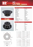 Subwoofer China Grosir NR 18 Inch 3000W dengan Voice Coil 6 Inch PD1890 Cangkang Aluminium Tahan Air untuk Sistem Suara Surround