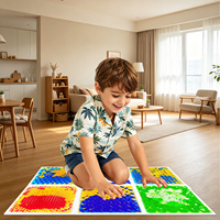 Tapis de sol en PVC texturé à dégradé de couleurs, tapis sensoriel aquatique pour enfants, entraînement à la perception des couleurs, 2 à 4 ans, certifié CPC sûr