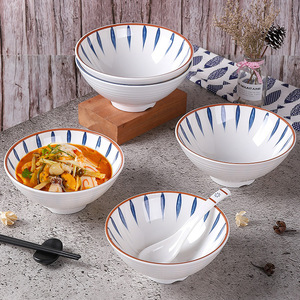 Tazones de ramen japoneses de melamina, tazones comerciales de plástico para hot pot, tazones de sopa de imitación de porcelana, tazones de sopa para restaurantes de comida rápida - Product Image 1