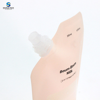 Sacs pochette à bec liquide réutilisables imprimés personnalisés emballage de qualité alimentaire pochette à bec verseur debout avec bec