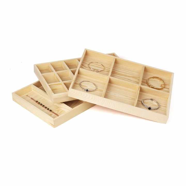 Wooden Sorting Tray Grid Display Box Customized Wood Storage Divider ...