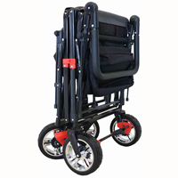 Tugas Berat Baja Kompak Dilipat Lipat Outdoor Portable Utilitas Keranjang Lipat Petualangan Gerobak Keranjang