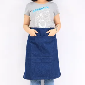 CHANGRONG Custom Multifunction Short Denim Waist Apron For 2 Pockets