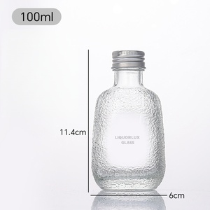 Bouteilles de <span class=keywords><strong>vin</strong></span> et de liqueur en verre super flint écologiques de qualité alimentaire, carrées et vides, 50ml/100ml/250ml/350ml/500ml, avec <span class=keywords><strong>bouchon</strong></span> en liège et sérigraphie - Product Image 3