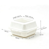 Boîte à bento jetable en plastique blanc PET de qualité alimentaire haute transparence, recyclable, carrée, avec couvercle, pour desserts, tiramisu, mousse