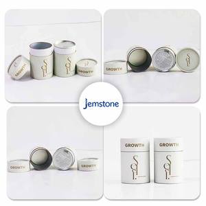 Boîte de tubes en papier cadeau cosmétique en carton kraft brun personnalisé emballage de café tube en papier rond peut - Product Image 6