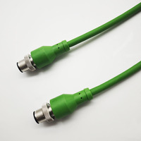 Connecteur M12 D Code 4 broches mâle vers 4 broches mâle D Code, étanche et antichoc, câble Ethernet Cat5e SFTP pour applications d'automatisation