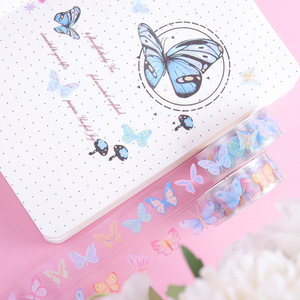 Dễ thương bướm tình yêu Bài Thơ thú cưng trong suốt Băng Washi thiết lập loạt tin nhắn và băng giấy in Sticker 5 miếng - Product Image 2