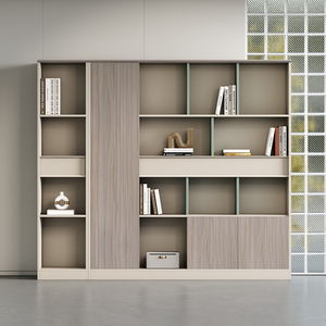 Modern White Wall-Mounted Cabinets and <b>Office</b> <b>Desk</b> with Drawers for Home Storage Organization for School or Hotel Use - Product Image 3