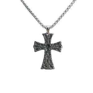 YK Nuova Collana a Forma di Croce per Ragazzi alla Moda, Collana Gotica Retrò in Acciaio Inossidabile con Teschio per Mio Figlio - Product Image 2
