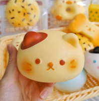 Meilleur Prix Jouet Squish Anti-Stress en TPR Souple à Rebond Lent, Motif Poussin Donut de Dessin Animé, Jouet Sensoriel Kawaii Animal Dessert