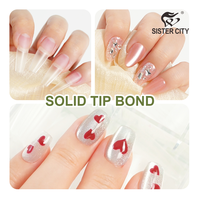 Colle à ongles UV en gel solide non collante et inodore, pour salon, LED, non toxique, longue durée, écologique, DIY, French Designer, super résistante
