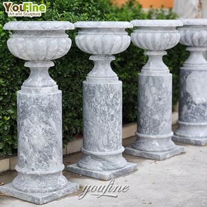 <span class=keywords><strong>Grand</strong></span> vase en marbre <span class=keywords><strong>blanc</strong></span> décoratif fait à la main en gros - Product Image 5