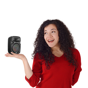 Altavoz Portátil GENCE Party Home Boomboxes con Bluetooth 5.0, Luces LED RGB, Bajos Potentes, Mini Altavoz de Plástico con Ruedas, 5W - Product Image 4