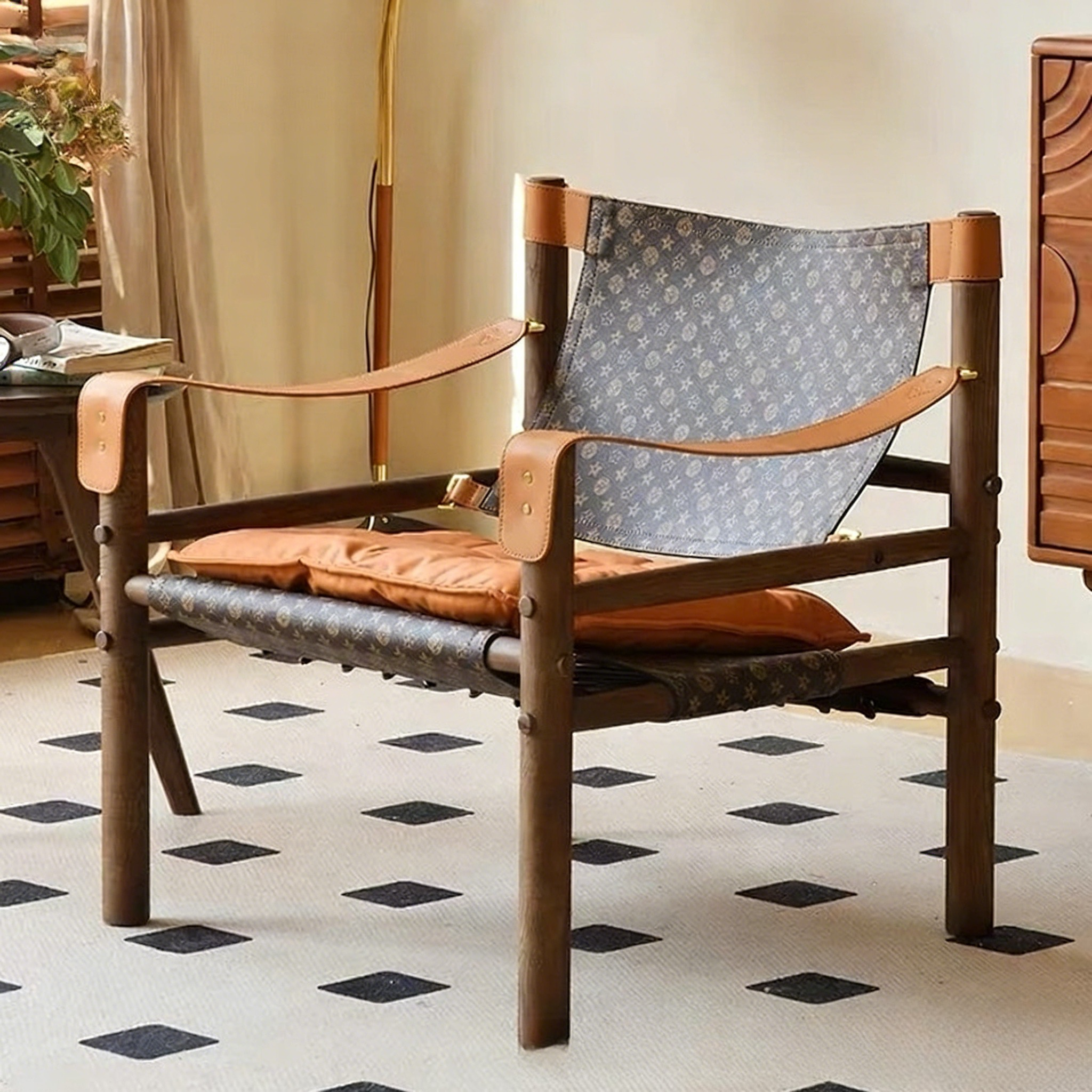Vintage style+Black armrest