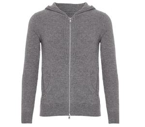 Sudadera con capucha informal de algodón 100% gris con cremallera y corte ajustado para hombre y mujer - Product Image 1
