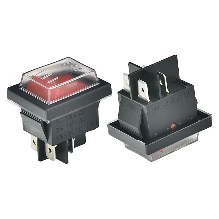 Double pole with/without illuminated on-off SPST,SPDT,DPST,DPDT Rocker Switch