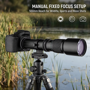 Lente Superteleobjetivo Manual de 500 mm F/8-32 con Montura T, Lentes de Cámara de Fotograma Completo Compatibles con Cámaras Sony, <span class=keywords><strong>Nikon</strong></span> y Canon - Product Image 6