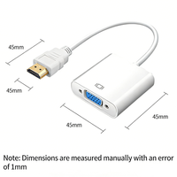 Convertisseur HD 1080P vers VGA en ABS, Moule Privé OEM pour PC, Ordinateur Portable, Ordinateur de Bureau, Projecteur - Prêt à l'Expédition