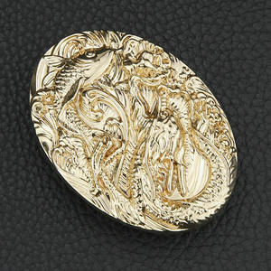 Fabricant de boucle de ceinture taille intérieure 40mm boucle de ceinture occidentale personnalisée en alliage de zinc pour poisson et dragon - Product Image 3